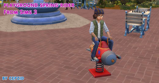 The Sims 4 Functional Playground Spring Rider by Cepzid