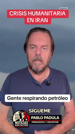 En Teherán está lloviendo petróleo, creando una crisis humanitaria y de salud sin precedentes. #Guerra #Israel #Crisis #Humanitaria #Irán #Teherán