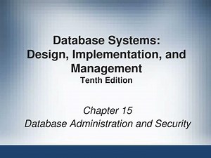 Database Systems: Design, Implementation, and Management Tenth Edition - SlideServe