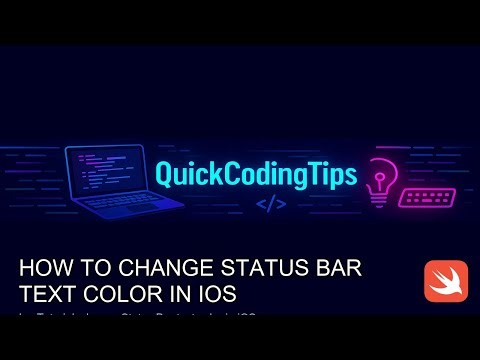 Ios Tutorial: change Status Bar text color in iOS