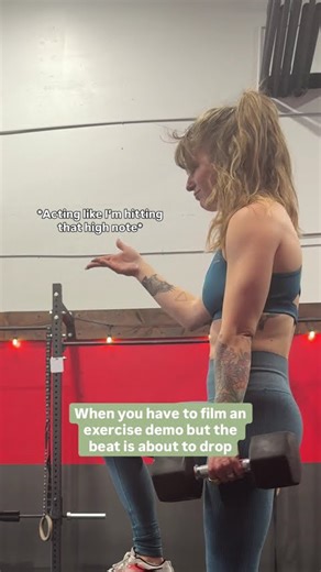 When You Need to Film an Exercise Demo but The Beat is About to Drop (🎵 Nobody Else by Griz)
