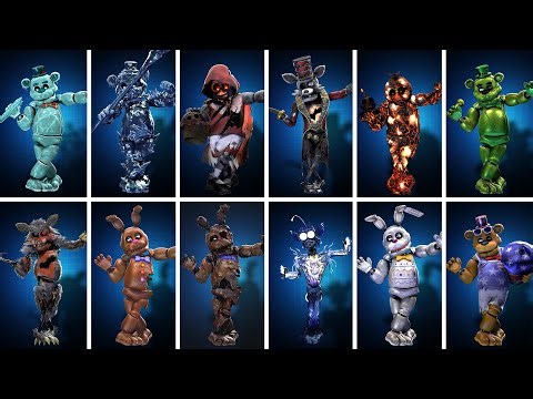 FNaF 1 AR Skins Animatronics Electro Swing Dance Fortnite Emote Animations