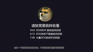 PC游戏的流金岁月：第三期【DOS游戏量贩式回顾 DOSBOX基础使用教学】