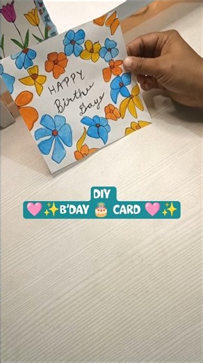 BEAUTIFUL DIY HAPPY BIRTHDAY CARD | EASY FLORAL WREATH TUTORIAL 🌸🎂