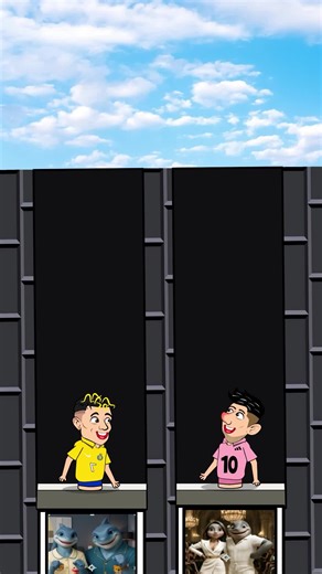 ‏Ronaldo vs Messi. Who Win? #animation #cartoon #fyp #viral #foryoupage