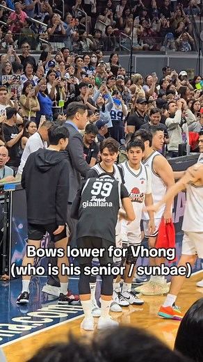 SHINee's Choi Minho of Team Korea's Rising Eagles thanks the audience, bows and shakes hands with Team Philippines (Kuys Showtime) and staff members. --------------------- BENCH SHOOT OF ASIA: Basketball Exhibition Game at the Mall Of Asia Arena 🏀 PLAYERS LIST: 🇰🇷 Team Korea (Rising Eagles): Su In, NCT's Johnny, SHINee's Choi Minho, Eun Seuk, Kim Taek, Dae Hee, Seung Hoon, Jin Woon, Chan Woo, Kyu Min, and Tae Min. 🇵🇭 Team Philippines (Kuys Showtime): Vhong Navarro, Jhong Hilario, Billy Craw