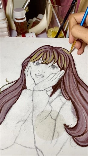 Canvas painting | Hair painting tutorial | Acrylic painting on canvas tutorial | #painting #art