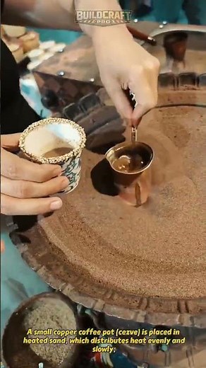 Traditional Turkish Sand Coffee Brewing! #Coffee #TurkishCoffee #FoodShorts