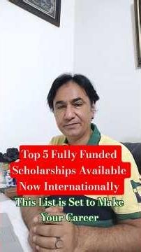 Top 5 Fully Funded Scholarships Available Now #fullyfunded #shorts #studyabroad