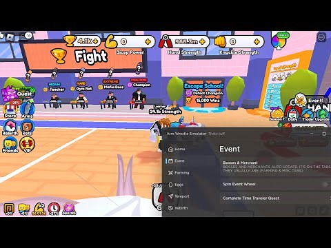 [ OP REWIND EVENT] Arm Wrestle Simulator Script (Auto Farm, Auto Quest, Auto Event And A lot More..)