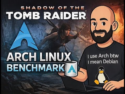 Arch Linux XFCE Gaming Benchmark | Shadow of the Tomb Raider | RTX 3060Ti