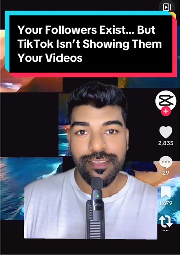 If you have followers but your videos aren’t reaching them, TikTok is doing this on purpose — and here’s why 👇 📊 1. TikTok prioritizes For You Page first Your content is tested with interest-based users, not all followers. ⏱️ 2. Low retention stops distribution If people drop early, TikTok limits reach — including to followers. 🔔 3. Inactive followers don’t get shown your content TikTok shows videos to users who engage regularly. 🎯 4. Content mismatch If followers followed you for one topic 