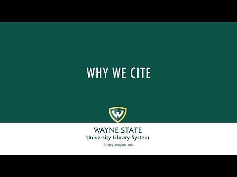 Why We Cite (Examples in MLA Format)