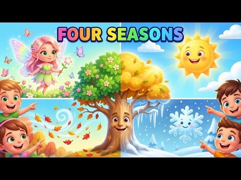 “Learning the Four Seasons 🌸☀️🍂❄️ | Fun Educational Cartoon for Kids”