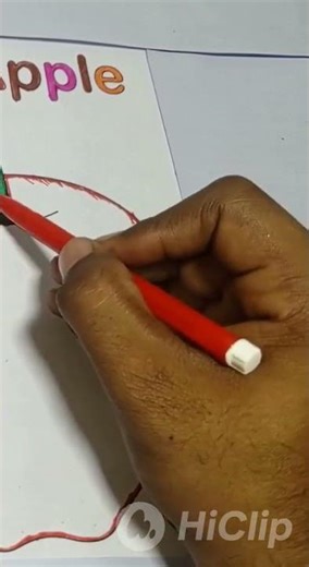 Alphabet A for Apple drawing #aforapple #alphabetlearning #kidsart #drawingkids #coloringtutorial