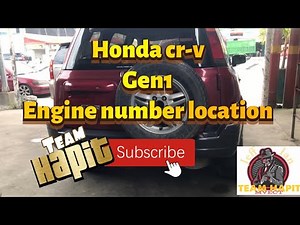 Honda CRV | gen1 | engine number location |