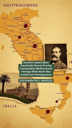 Southern Italians more genetically diverse than Northern Italians. Proves Southern Italy was cosmopolitan Mediterranean hub while North was isolated. Genetic studies show Southern Italians carry Greek North African Middle Eastern Spanish Norman ancestry from millennia of Mediterranean trade. Northern Italians show Germanic Celtic Alpine ancestry with less diversity. Northern Italy called Southern diversity “impure.” Science proves it means Southern Italy was center of Mediterranean civilization 