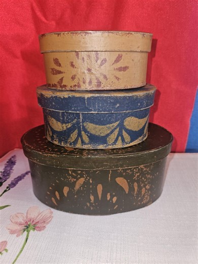 Unbranded Distressed Primitive Nesting Paper Mache Boxes - Set of 3 - Etsy