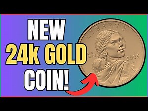 NEW 24k Gold Coin! 2025 Sacagawea 25th Anniversary Gold Coin