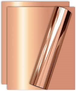 Rose Gold Foil HTV Heat Transfer Vinyl for T-Shirt and Apparel 12" X 10"(Pack of 3)