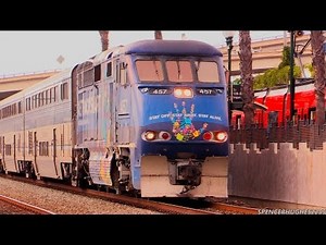 Amtrak Trains & A Coaster in San Diego, CA (August 18th, 2013)