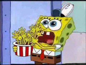 spongebob eats his hands while I play unfitting music