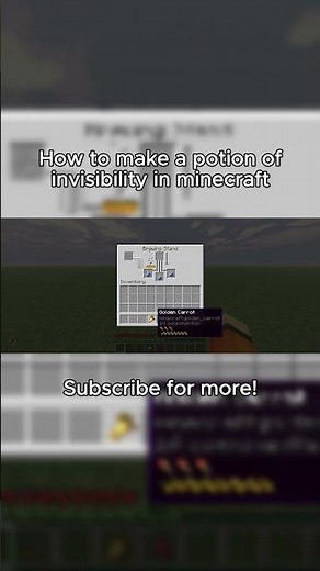 How to make a potion of invisibility in minecraft