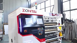 ZONTAI高速分切复卷机，用于BOPP聚氯乙烯聚酯薄膜，配有西门子和三菱可编程控制器电机和泵核心部件