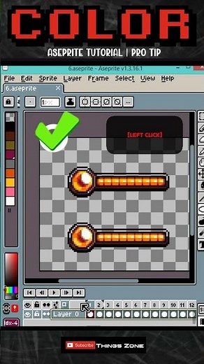 Tutorial: Change the COLOR of Your ENTIRE Animation in Aseprite with 1 Click #pixelart #aseprite