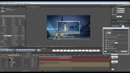 AE合成复制脚本AEscripts true comp duplicator教程