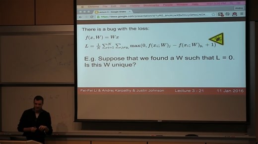 CS231n Lecture 3：Linear Classification 2, Optimization
