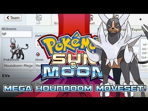 Mega Houndoom Moveset Guide! How to use Mega Houndoom! Pokemon Sun and Moon! w/ PokeaimMD!