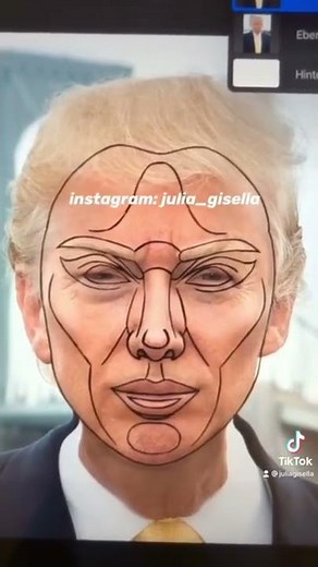 I tried the “perfect face” surgery on Trump and now I can’t unsee it 😳💀 | JULIA GISELLA #shorts