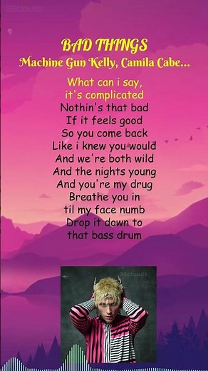 Machine Gun Kelly, Camila Cabello - Bad Things (Lyrics) #shorts