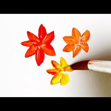 Acrylic Painting Easy Flowers / Acrylic painting tutorial / acrylic painting for beginners tutorial