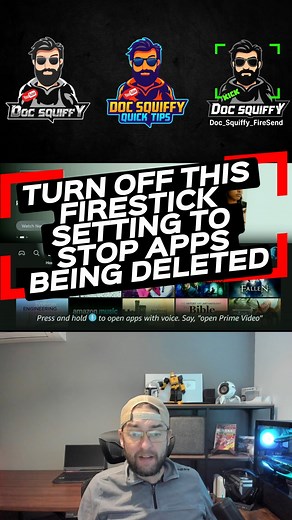 Stop FIRESTICK Deleting Apps by TURNING OFF this SETTING! #firestick #firetvstick #fyp #firesticktips #firesticktv | Doc Squiffy & FireSend