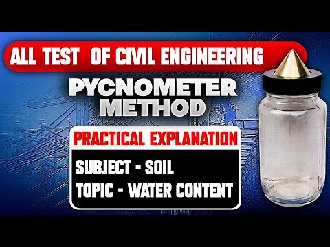 Pycnometer Bottle Test | Test of water content | All test of civil engineering | Deependra Sir