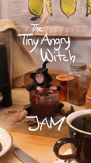 ⭐ Introducing... the Tiny Angry Witch! ⭐ She's tiny. She's angry. She's the Tiny Angry Witch. And she's having her tiny angry breakfast. !!!! Hello! Welcome to the first short of a new ONGOING SERIES of stop-motion animations, all about the Tiny Angry Witch who lives in our home! We're 4 x indie creatives who've come together to make some witchy videos. We've been developing this project for *ages*, and we're so happy and excited to finally unleash our tiny angry series! Tune in to @tinyangrywit
