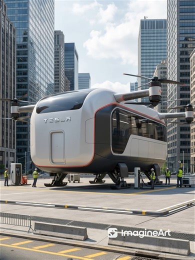 TESLA’S STAR TRUCK 🚀 A bus that doesn’t touch the road… it rules the sky. Soaring above New York, gliding between skyscrapers, rewriting what public transport even means. No traffic lights. No congestion. Just silent flight and glowing city lights beneath. Is this really the next chapter of urban travel — or are we already living inside the future? Look at the energy. The presence. The way it moves like it belongs to the clouds. Would you ride this… or are we not ready yet? Comment ‘learn’ to k