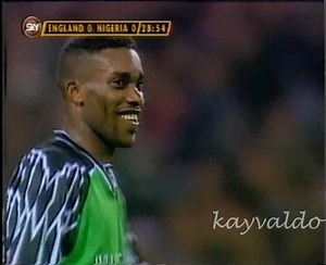 The Mesmerising Jay Jay Okocha vs England Jay Jay was so good on the night the match commentator, Martin Tyler, said he illuminated the evening with his individual talents. Enjoy scintillating display along with what was possibly the worst free kick of all time YouTube: https://bit.ly/2JRqrn7 More Okocha videos here: https://bit.ly/2tCds2D | Jay-Jay Okocha Videos