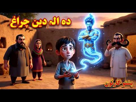 دہ الہ دین چراغ | The Aladdin Magical Lamp | Pashto Educational Cartoon