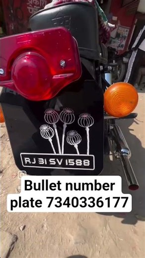 bullet back side number plate #numberplates #scorpio #thar