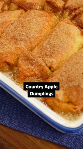 These Country Apple Dumplings are made with the usual suspects: apples, dough, butter, and....wait, MOUNTAIN DEW?! 🥤 Get the full recipe in the comments of this video! | Allrecipes