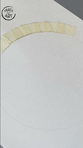 How to stick masking tape in circles for round drawings?