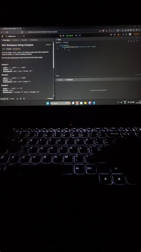 LeetCode Until Job on Instagram: "Day 27 💻 #844 – Backspace String Compare Used a stack to simulate backspaces and compare final strings. Good practice for stack-based string problems. Day 28 next. #leetcodeuntiljob #python #dsa #day27"