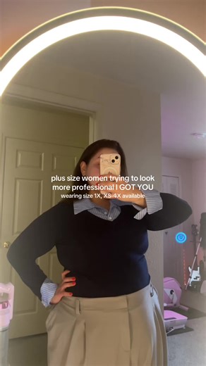 Cute little collared shirt moment for my plus size corporate baddies #cider #plussizeofficefashion