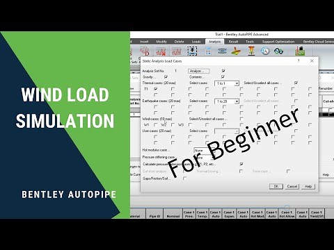 Tutorial Bentley AutoPIPE - Wind Load Simulation