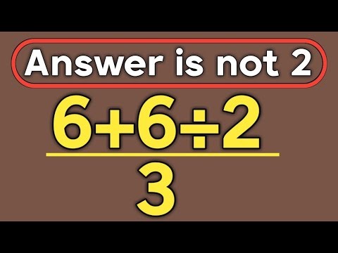 6+6÷2/3 = ❓ / This math question will blow your mind / PEMDAS rules question 