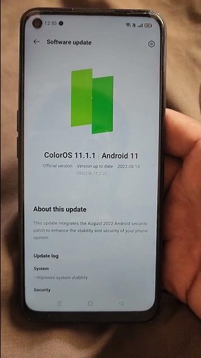 is ther any Android 12 Color Os 12 Update for Oppo A54?