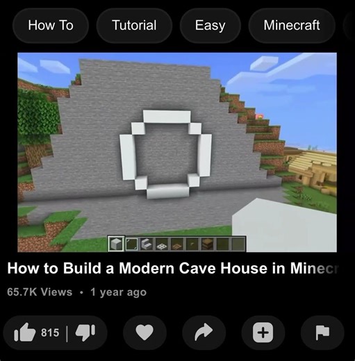 How To Build a Modern Cave House in Minecraft #minecraft
